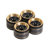 Maxbell 4 Pieces 1.0 Brass Wheel Rims RC Wheel Rims for 1/18 RC Crawler Spare Parts