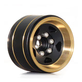 Maxbell 4 Pieces 1.0 Brass Wheel Rims RC Wheel Rims for 1/18 RC Crawler Spare Parts