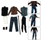 Maxbell 9 Pieces 1/6 Scale Male Clothes Suit Jacket Pants for 12" Male Action Figure