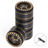Maxbell 4 Pieces Wheel Rims Professional 1 inch for 1:8 SCX24 RC Crawler Car Vehicle