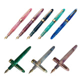 Maxbell Piston Fountain Pen Ef0.5mm Acrylic Piston Filling Pen for Signatures Writing pink
