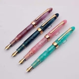 Maxbell Piston Fountain Pen Ef0.5mm Acrylic Piston Filling Pen for Signatures Writing pink