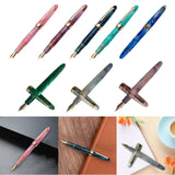 Maxbell Piston Fountain Pen Ef0.5mm Acrylic Piston Filling Pen for Signatures Writing pink