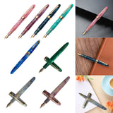 Maxbell Piston Fountain Pen Ef0.5mm Acrylic Piston Filling Pen for Signatures Writing pink