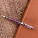 Maxbell Piston Fountain Pen Ef0.5mm Acrylic Piston Filling Pen for Signatures Writing purple