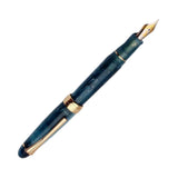 Maxbell Piston Fountain Pen Ef0.5mm Acrylic Piston Filling Pen for Signatures Writing dark blue