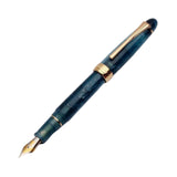 Maxbell Piston Fountain Pen Ef0.5mm Acrylic Piston Filling Pen for Signatures Writing dark blue