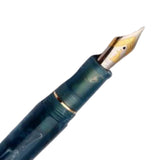 Maxbell Piston Fountain Pen Ef0.5mm Acrylic Piston Filling Pen for Signatures Writing dark blue