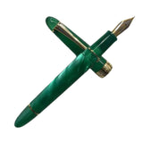 Maxbell Piston Fountain Pen Ef0.5mm Acrylic Piston Filling Pen for Signatures Writing dark green