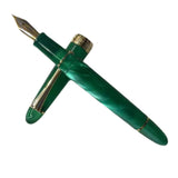 Maxbell Piston Fountain Pen Ef0.5mm Acrylic Piston Filling Pen for Signatures Writing dark green