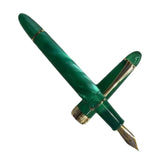 Maxbell Piston Fountain Pen Ef0.5mm Acrylic Piston Filling Pen for Signatures Writing dark green