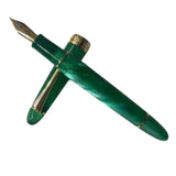 Maxbell Piston Fountain Pen Ef0.5mm Acrylic Piston Filling Pen for Signatures Writing dark green