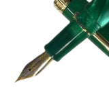 Maxbell Piston Fountain Pen Ef0.5mm Acrylic Piston Filling Pen for Signatures Writing dark green