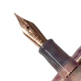 Maxbell Piston Fountain Pen Ef0.5mm Acrylic Piston Filling Pen for Signatures Writing red