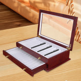 Maxbell 2 Layer Pen Display Box with Drawer Pen Organizer Box for Holiday Party Desk