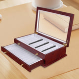 Maxbell 2 Layer Pen Display Box with Drawer Pen Organizer Box for Holiday Party Desk