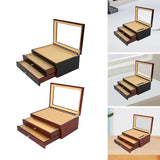 Maxbell Wood Pen Display Case Multipurpose Office Stationery Supply Pen Storage Case black