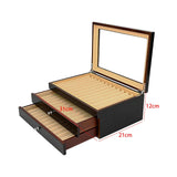 Maxbell Wood Pen Display Case Multipurpose Office Stationery Supply Pen Storage Case black