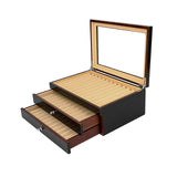 Maxbell Wood Pen Display Case Multipurpose Office Stationery Supply Pen Storage Case black