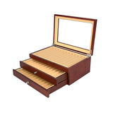 Maxbell Wood Pen Display Case Multipurpose Office Stationery Supply Pen Storage Case red