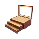 Maxbell Wood Pen Display Case Multipurpose Office Stationery Supply Pen Storage Case red