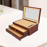 Maxbell Wood Pen Display Case Multipurpose Office Stationery Supply Pen Storage Case red