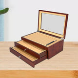 Maxbell Wood Pen Display Case Multipurpose Office Stationery Supply Pen Storage Case red