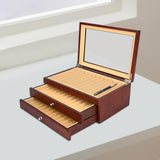 Maxbell Wood Pen Display Case Multipurpose Office Stationery Supply Pen Storage Case red