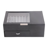 Maxbell 2 Layer Pen Display Case Desk Storage Box for Office Supplies Office Counter Black