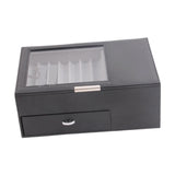Maxbell 2 Layer Pen Display Case Desk Storage Box for Office Supplies Office Counter Black