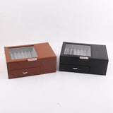 Maxbell 2 Layer Pen Display Case Desk Storage Box for Office Supplies Office Counter Black