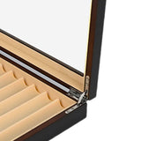 Maxbell Pen Storage Case Multipurpose Transparent Cover Office Wood Pen Display Case black