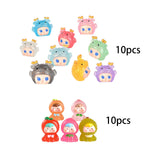 Maxbell 10 Pieces Luminous Mini Figurines Sculptures for Bedroom Living Room Desktop Dragon