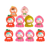 Maxbell 10 Pieces Luminous Mini Figurines Sculptures for Bedroom Living Room Desktop Fruit