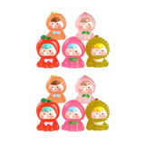 Maxbell 10 Pieces Luminous Mini Figurines Sculptures for Bedroom Living Room Desktop Fruit