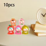 Maxbell 10 Pieces Luminous Mini Figurines Sculptures for Bedroom Living Room Desktop Fruit