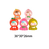 Maxbell 10 Pieces Luminous Mini Figurines Sculptures for Bedroom Living Room Desktop Fruit