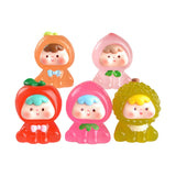 Maxbell 10 Pieces Luminous Mini Figurines Sculptures for Bedroom Living Room Desktop Fruit