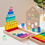 Maxbell Rainbow Building Blocks Set Smooth Stacking Toy for Boys Girls Kids Toddlers