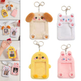 Maxbell Plush Photocard Holder Keychain for Baseball Cards Driver Licenses Bus Cards Dog