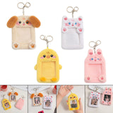 Maxbell Plush Photocard Holder Keychain for Baseball Cards Driver Licenses Bus Cards Dog