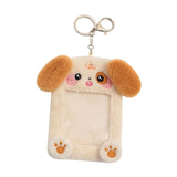 Maxbell Plush Photocard Holder Keychain for Baseball Cards Driver Licenses Bus Cards Dog