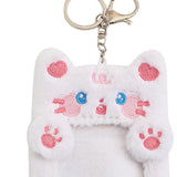 Maxbell Plush Photocard Holder Keychain for Baseball Cards Driver Licenses Bus Cards Cat