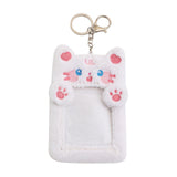 Maxbell Plush Photocard Holder Keychain for Baseball Cards Driver Licenses Bus Cards Cat