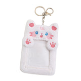 Maxbell Plush Photocard Holder Keychain for Baseball Cards Driver Licenses Bus Cards Cat