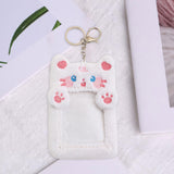 Maxbell Plush Photocard Holder Keychain for Baseball Cards Driver Licenses Bus Cards Cat