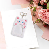Maxbell Plush Photocard Holder Keychain for Baseball Cards Driver Licenses Bus Cards Cat
