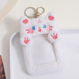 Maxbell Plush Photocard Holder Keychain for Baseball Cards Driver Licenses Bus Cards Cat