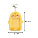Maxbell Plush Photocard Holder Keychain for Baseball Cards Driver Licenses Bus Cards Duck