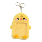 Maxbell Plush Photocard Holder Keychain for Baseball Cards Driver Licenses Bus Cards Duck